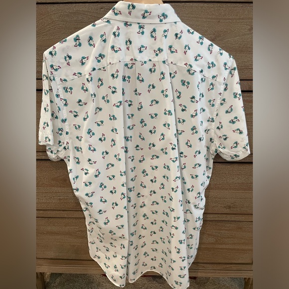 BONOBOS Slim Fit Short Sleeve Button-Up Shirt Size Large - Picture 3 of 3
